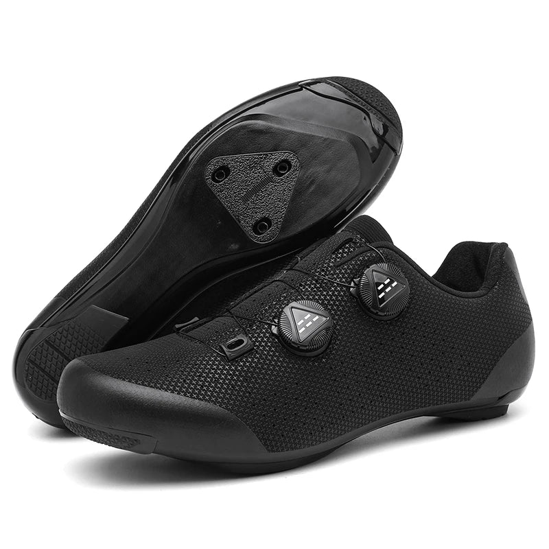 Chaussures de cyclisme sur route pour hommes, respirantes, avec taquet