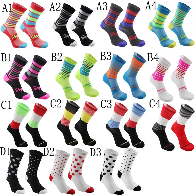 Chaussettes de cyclisme de l'équipe professionnelle pour hommes et femme
