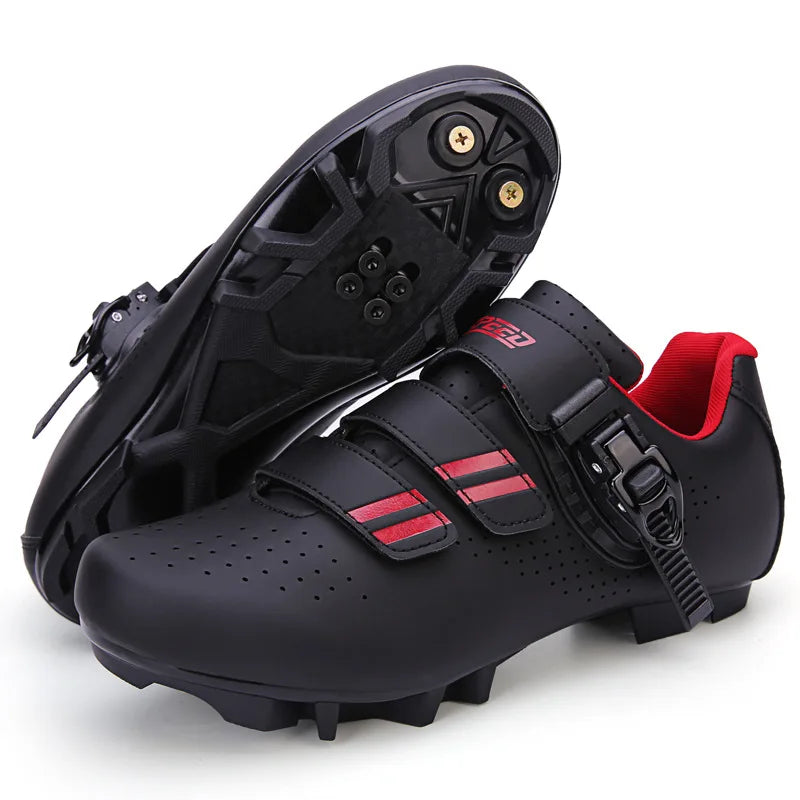 Chaussures de cyclisme sur route pour hommes, respirantes, avec taquet