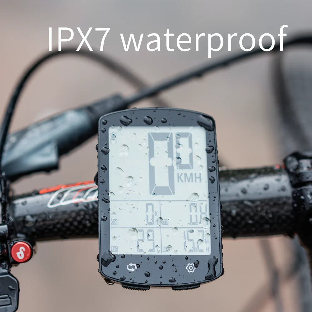 Ordinateur de vélo GPS sans fil, écran LCD 2.4, compteur de vitesse,