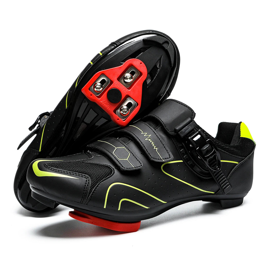 chaussures de cyclisme sur route pour homme  à crampons