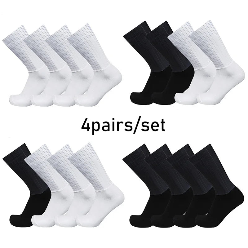Chaussettes de cyclisme professionnelles, respirantes, absorbant la sueur,
