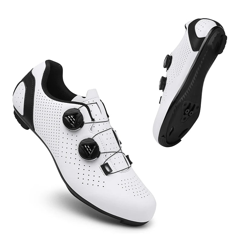 chaussures de cyclisme sur route pour homme  à crampons