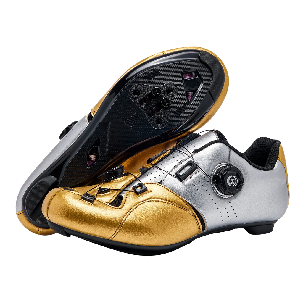 chaussures de cyclisme sur route pour homme  à crampons