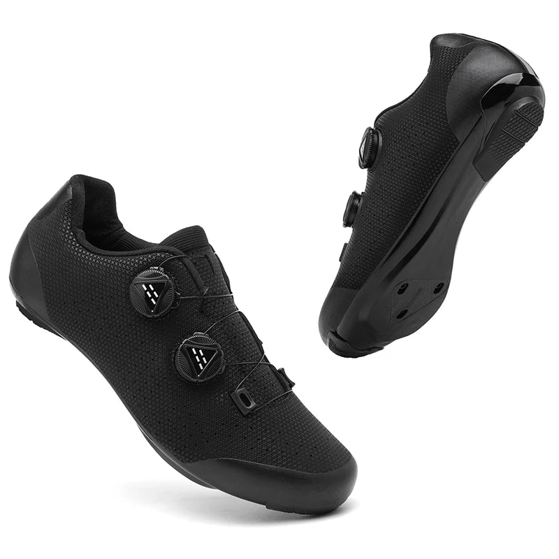 Chaussures de cyclisme sur route pour hommes, respirantes, avec taquet